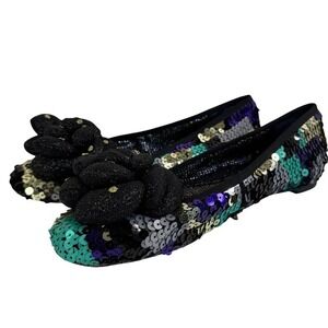 Irregular Choice No Photos‎ Please Colourful Sequin Ballet Shoes Size 11